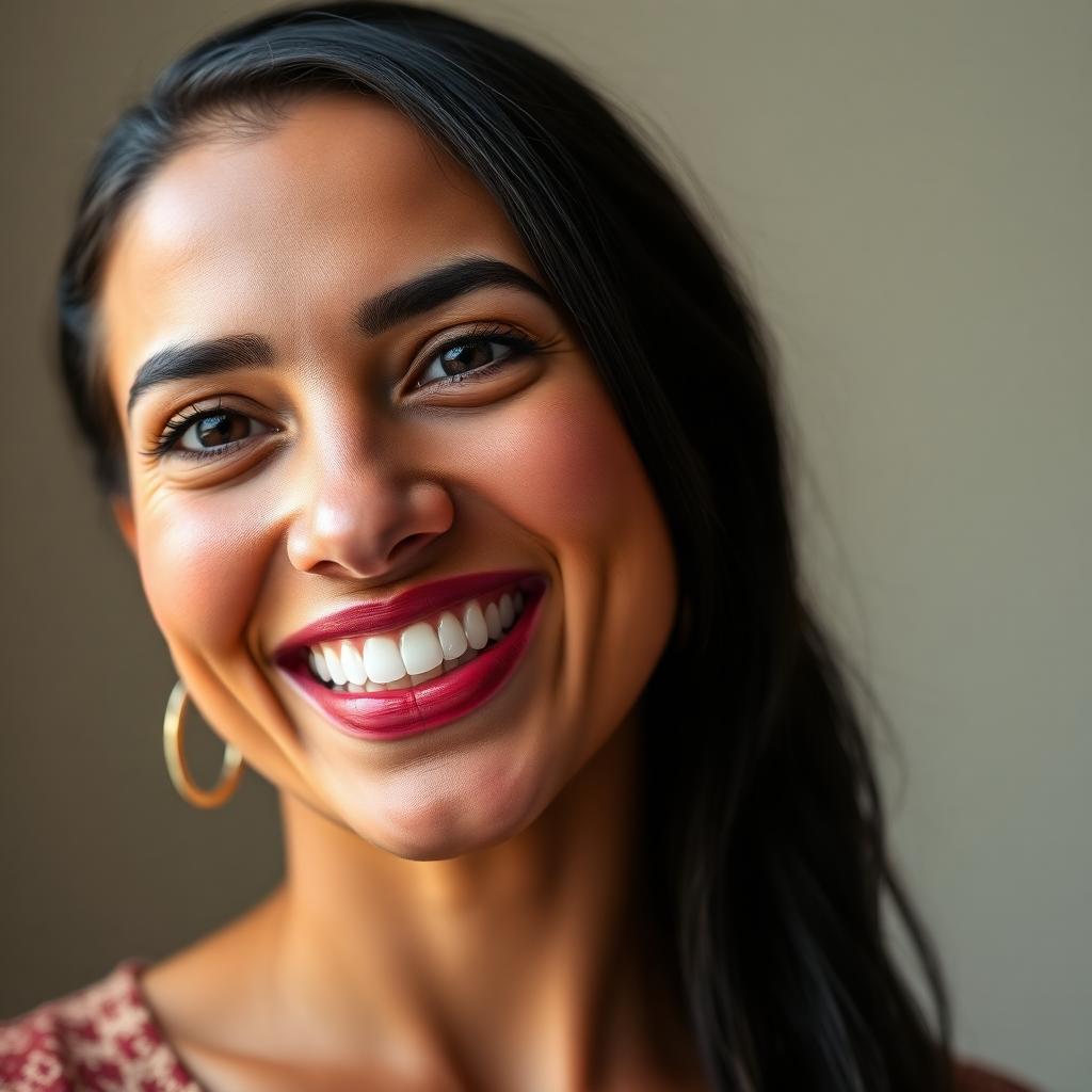 Patiente avec un sourire éclatant